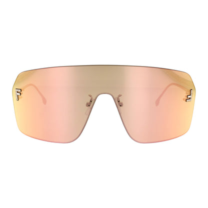 Fendi - Shield Frame Metal Sunglasses