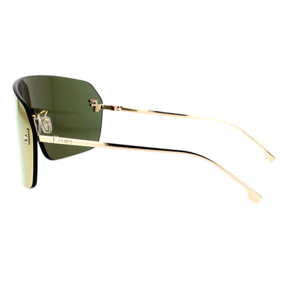 Fendi - Shield Frame Metal Sunglasses