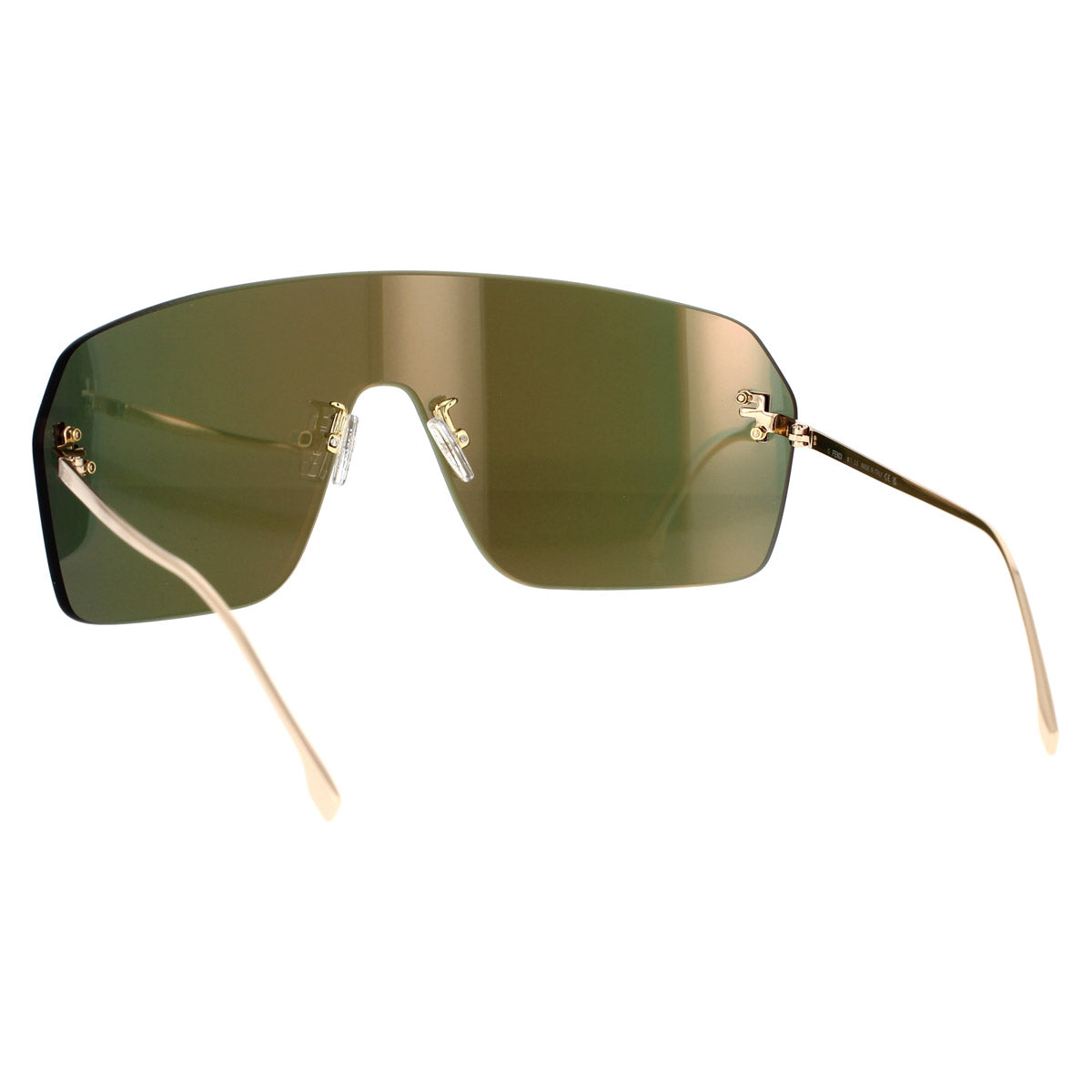 Fendi - Shield Frame Metal Sunglasses