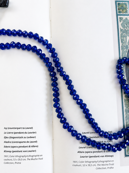 Collana per occhiali / Cristallo Cobalto