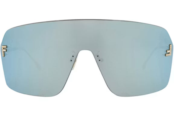 Fendi - Shield Frame Metal Sunglasses