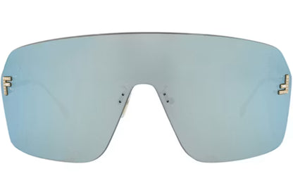 Fendi - Shield Frame Metal Sunglasses