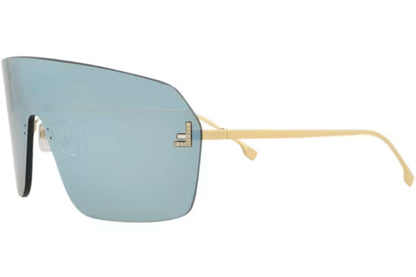 Fendi - Shield Frame Metal Sunglasses