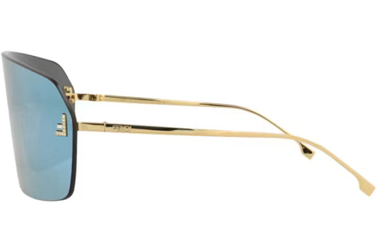 Fendi - Shield Frame Metal Sunglasses