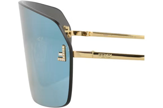 Fendi - Shield Frame Metal Sunglasses